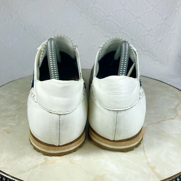 Walter Genuin Golf Shoes Women 10.5 White Black Leather Brogue Net Sporty Oxford - Picture 11 of 14